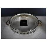 Int Silver Casserole Holder w/ Pyrex Dish