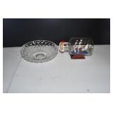 Glass Candy Bowl & Ship in A Bottle