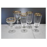 Crystal Gold Rim Glasses