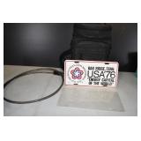 Cooler, 76 License Plate, Cable Lock