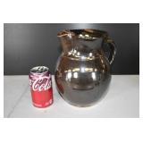 Vtg Stoneware Glazed Water Pitcher