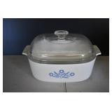 Pair of Blue Cornflower Corning Ware Casseroles