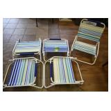Set of 5 Never Used Low Profile Beach Chairs