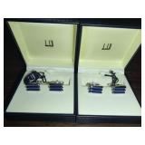 2 Sets Alfred Dunhill Sterling Silver Cufflinks