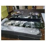 Bey-Berk Bull & Bear Marble Desk Valet-Read Detail