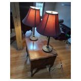 End Table & 2 Lamps