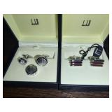 2 Sets Alfred Dunhill Sterling Silver Cufflinks