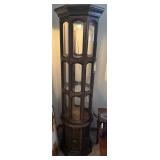 vintage Octagonal Lighted Curio Cabinet