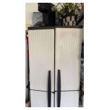 Plastic Storage Cabinet with Contents