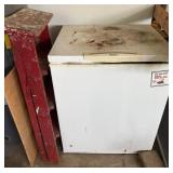 White Chest Freezer & StepStool