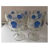 5 Pabst Blue Ribbon Goblets