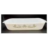 Glass Baking Dish with Floral Design