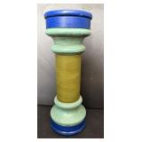 Painted Wooden Spool Candle Stick
