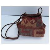 Tapestry Shoulder Bag with Braided Strap