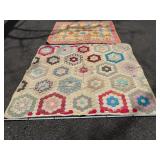 Two Hand-Sewn Patchwork Quilts