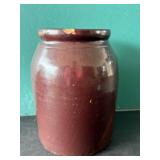 Antique Brown Glazed Stoneware Jar