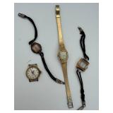 Four Vintage Women's Wristwatches