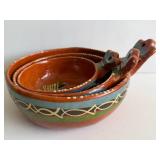 Three Hand-Painted Ceramic Bowls