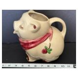 Shawnee Pig Pitcher with Hand-Painted Details