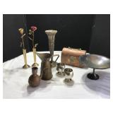 Pewter, Brass, and Silver Plate Lot