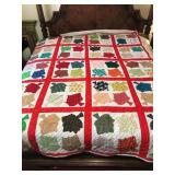 Handmade Maple Leaf Quilt