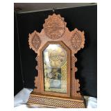 Oak Gingerbread Clock by E. Ingraham