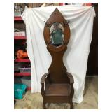 Oak Hall Tree with Mirror Seat