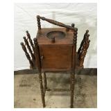 Walnut Smoker Stand With Carry Bar