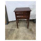 Wooden Two-Drawer Side Table