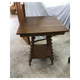 Solid Oak Table with Ornate Legs