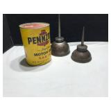 Vintage Ford Oil Dispenser and Can