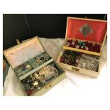 Costume Jewelry With Two Boxes