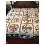 Handmade Dresden Plate Quilt