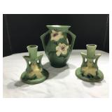 Roseville Pottery Green Magnolia Set