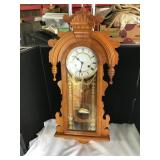 Oak Wall Clock with Removable Crown