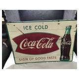 Vintage Coca-Cola Fishtail Sign