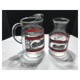 Vintage Coca Cola Pitcher Set