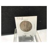 1938 Walking Liberty Half Dollar