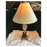 Brass and Glass Table Lamp