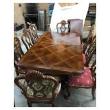 Double Pedestal Dining Table Set