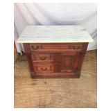 1880's Victorian Walnut Washstand