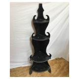 Black Oak Corner Shelf With Beads