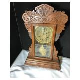 Oak Gingerbread Mantle Clock