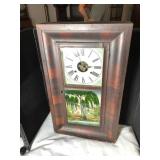 Walnut 8-Day Clock, Missing Pendulum