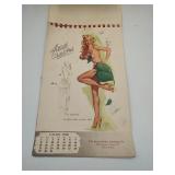 1950 Pinup Girl Calendar for Brooks-Fisher Company