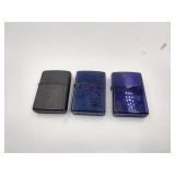 3 Zippo Lighters