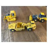 3 Vtg Diecast CAT Vehicles Longest 6''