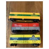 Three Model Train Cars