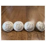 4 Vtg Krementz Buttons