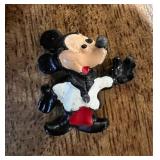 Vtg Cast Iron Mickey Mouse Figurine